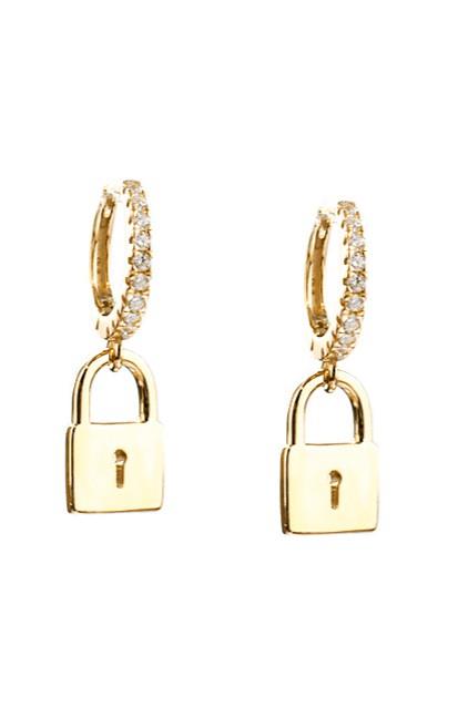 Sterling Mini Locket Charm Huggie