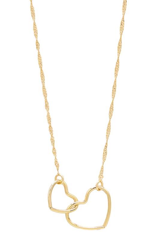 Endless Love Gold Plated Heart Necklace