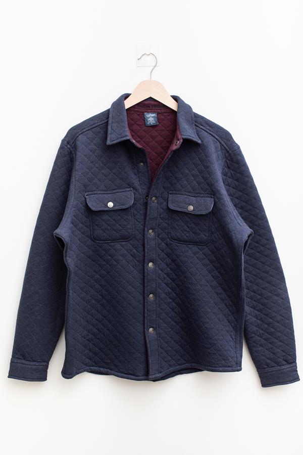 Reversible Quilted Knit Shirt Jacket