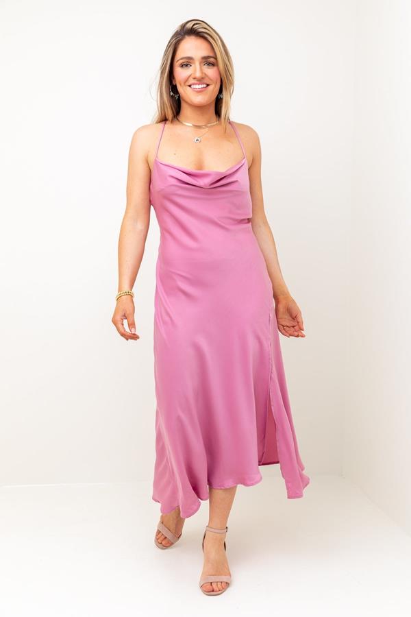 Icy Pink Gaia Midi Dress