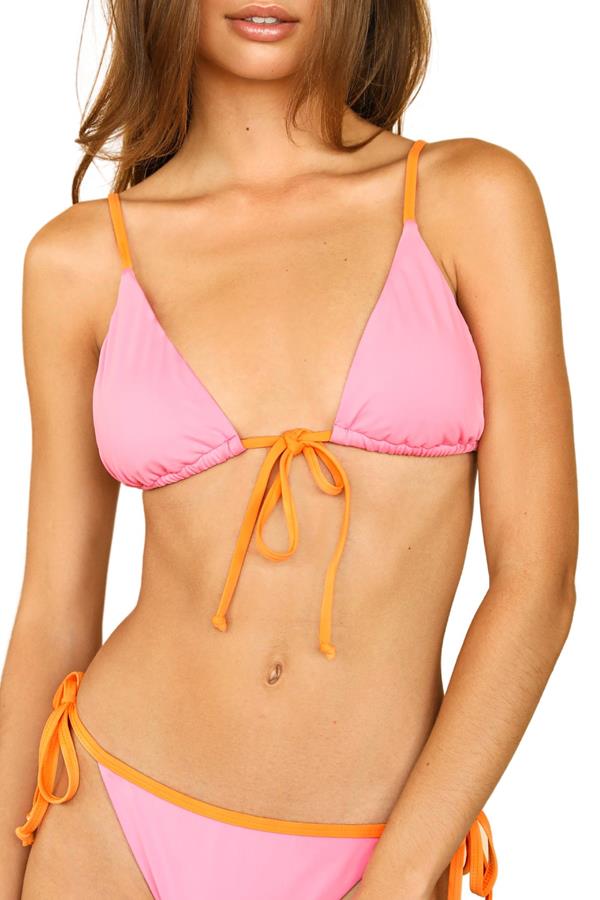 Cove Colorblock Slide Bikini Top