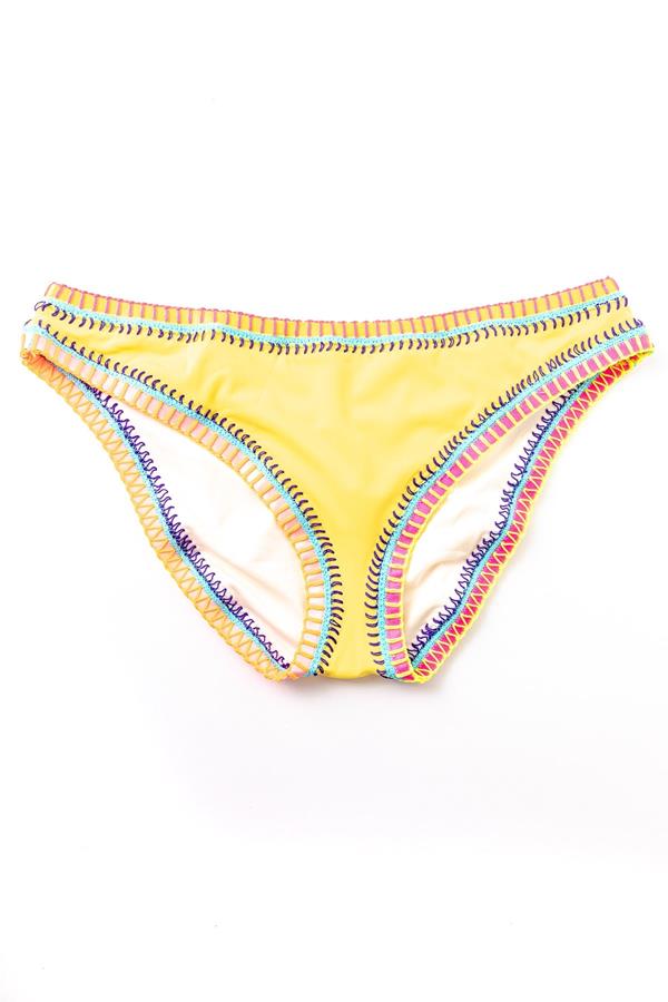 Yellow Dandelion Cheeky Bikini Bottom