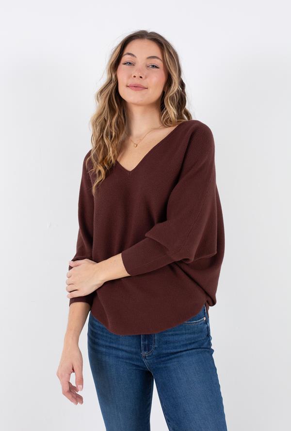 Dolman V-Neck Sweater