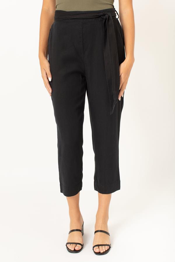 Belted Washed Tencel Trouser