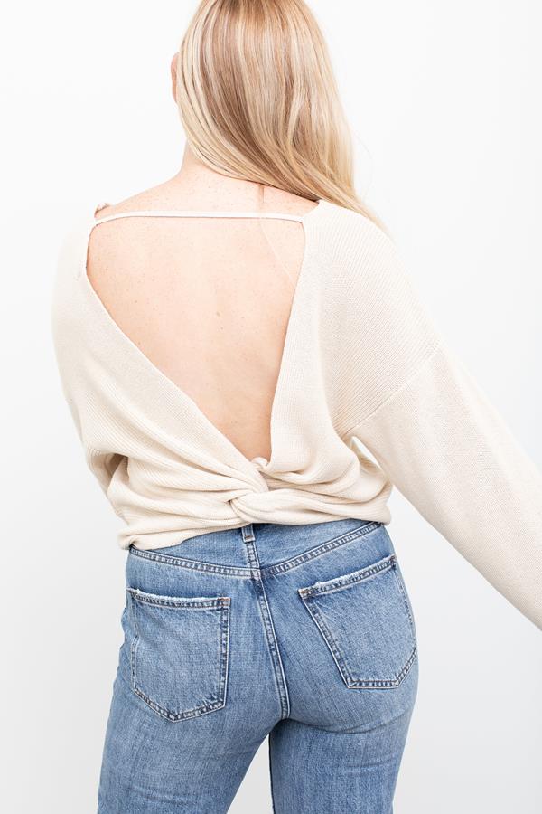 Back Detail Knit Sweater
