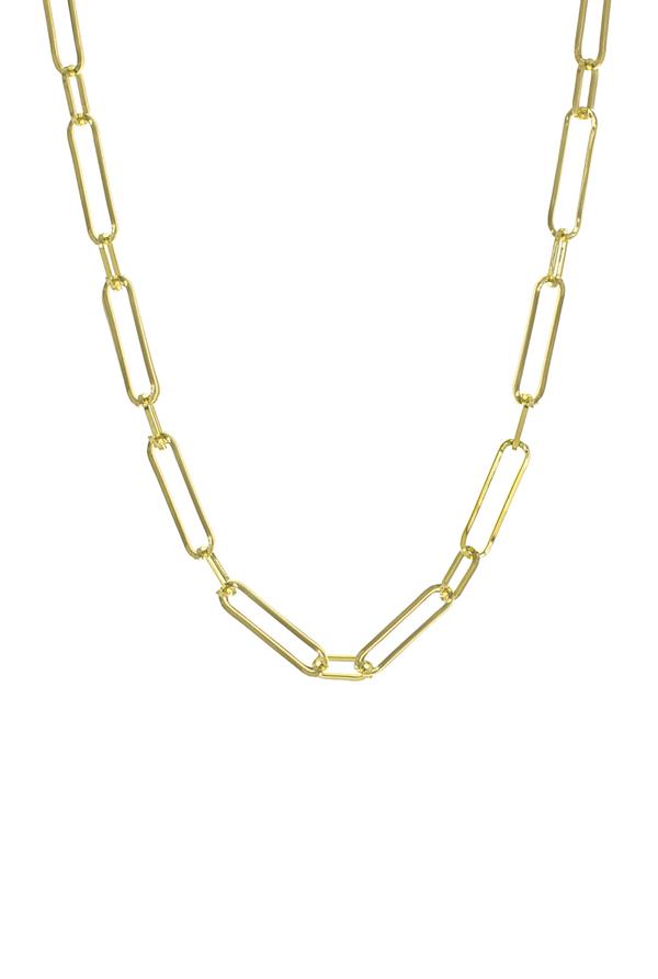 Gold Linear Link Necklace