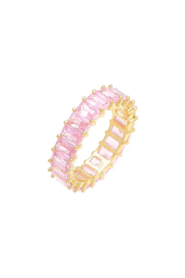 Sapphire Pink Eternity Band Ring