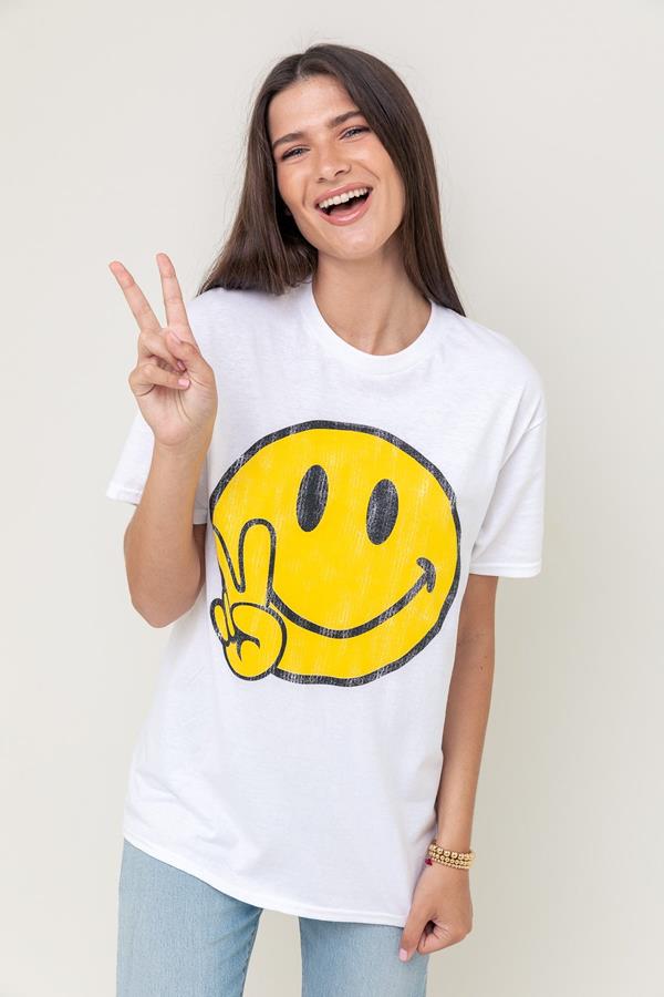 Smiley Peace Oversized T-Shirt