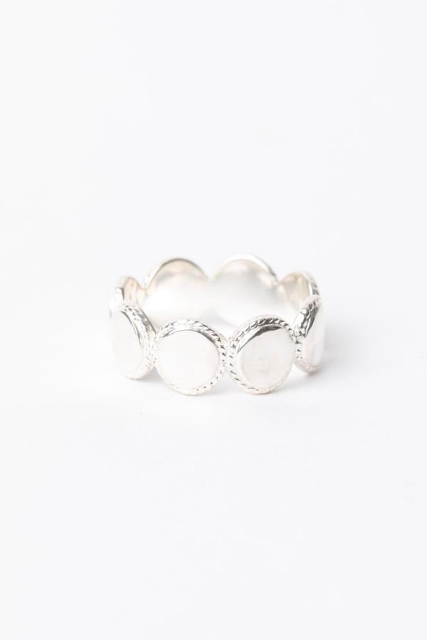 Hammered Multi Disc Ring