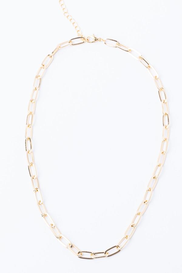 Gold Chain Link Short Necklace
