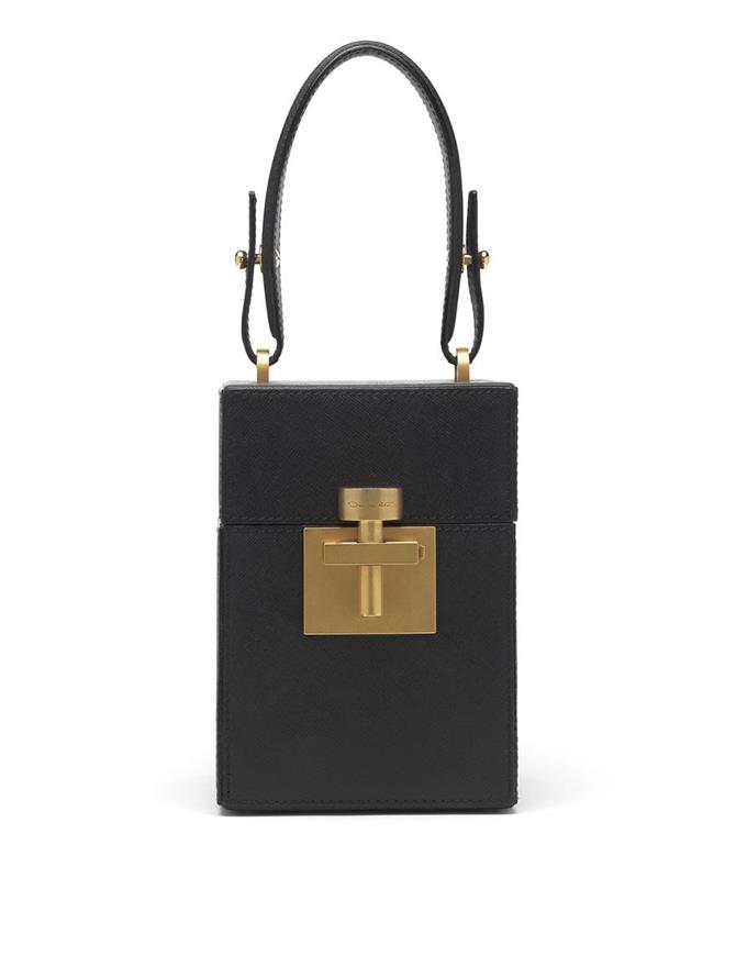 Black & Gold Saffiano Alibi Bag