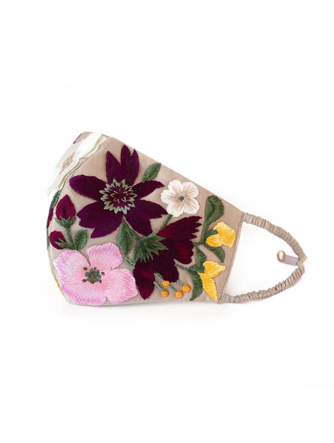 Floral Embroidered Mask