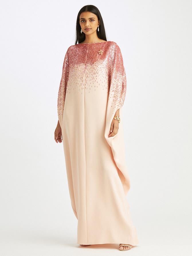 Degrade Sequin Embroidered Caftan