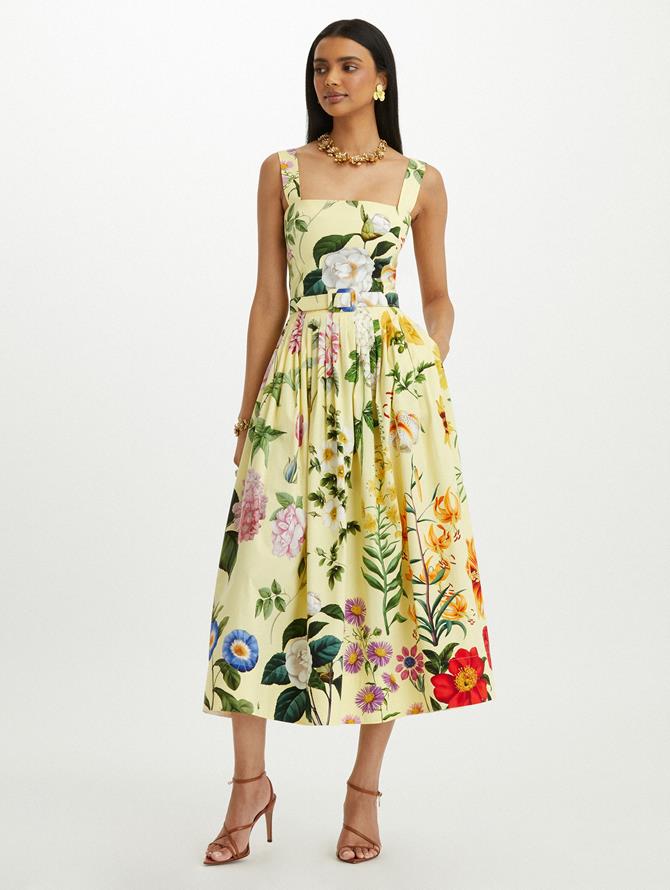 Multicolor Floral Cotton Tank Dress