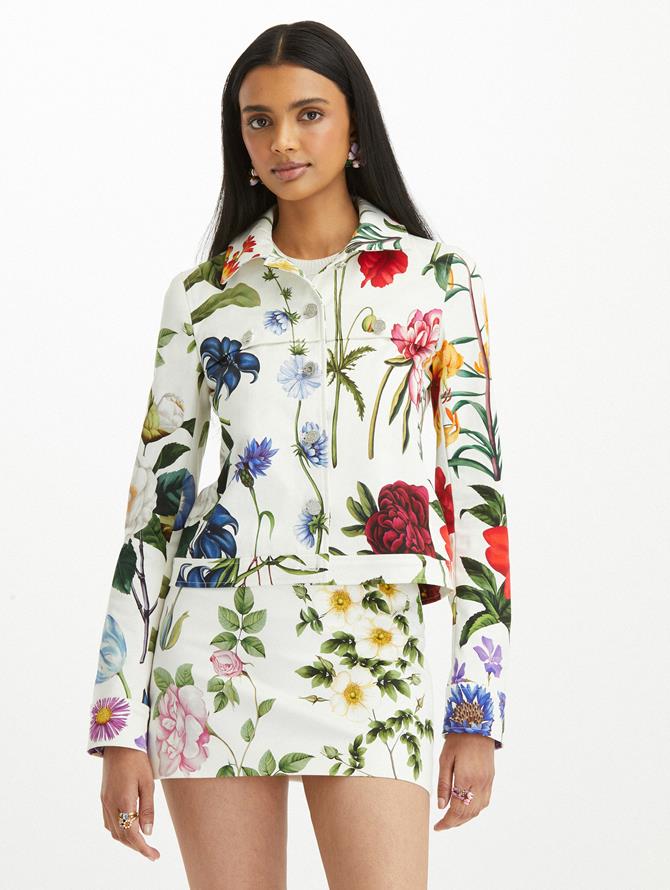 Multicolor Floral Twill Jacket