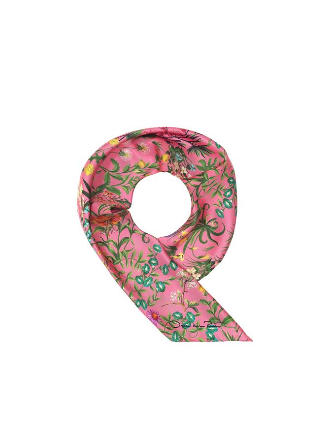 Floral Tapestry Silk Twill Scarf