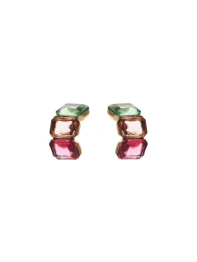 Candy Crystal Hoop Earrings