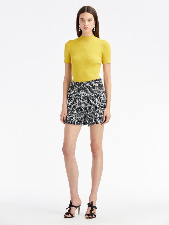 Eyelash Tweed Wide Leg Shorts