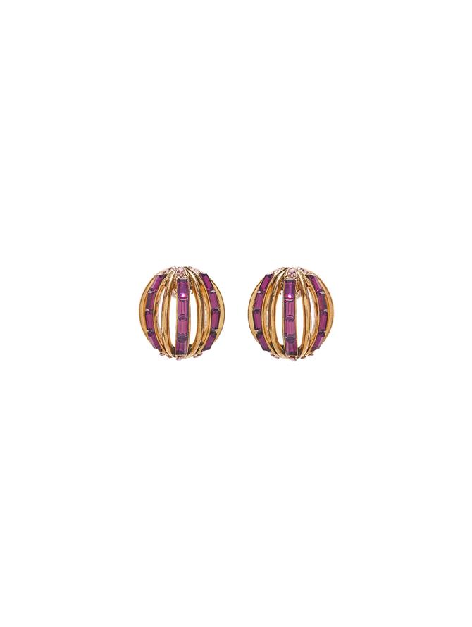 Crystal Dome Earrings