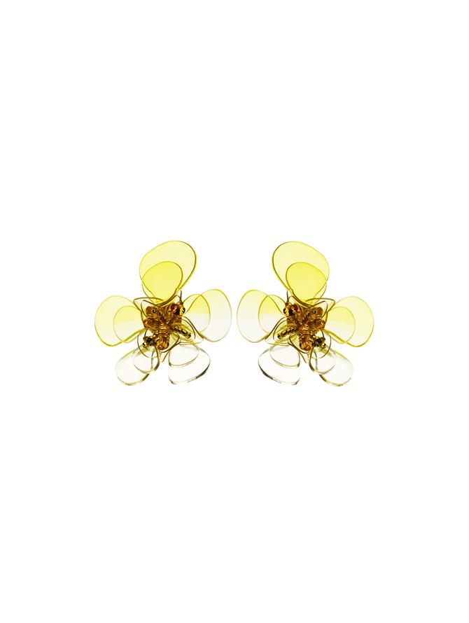 Mini Transparent Flower Earrings