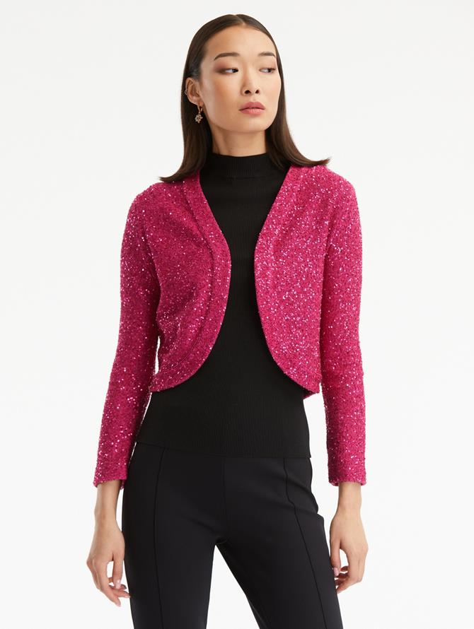 Sequin Cashmere Silk Bolero