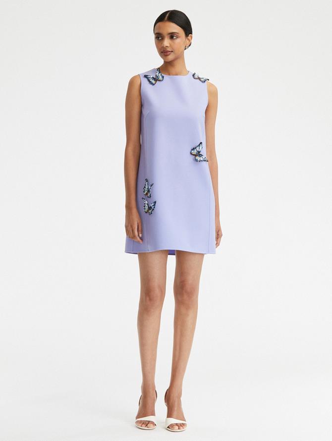 Butterfly Embroidered Shift Dress
