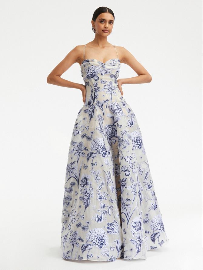 Floral Toile Fil Coup? Gown
