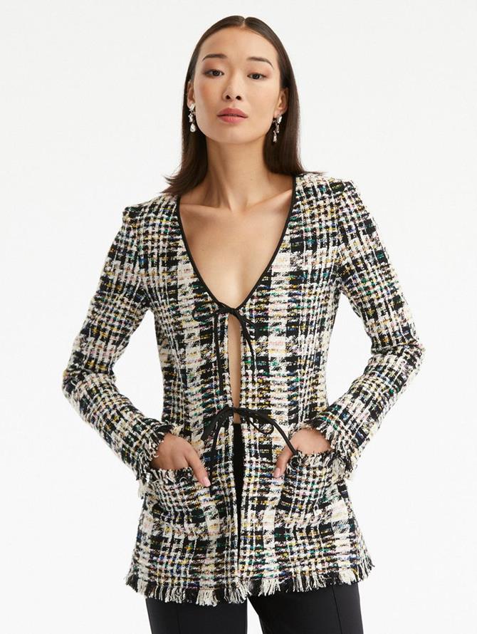 Multicolor Ribbon Tweed Jacket