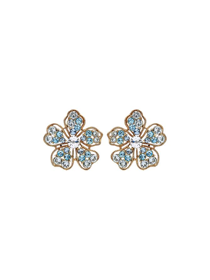 Crystal Flower Earrings