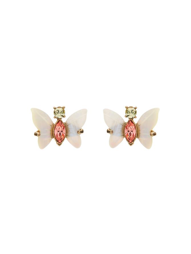 Mother of Pearl Butterfly Stud Earrings