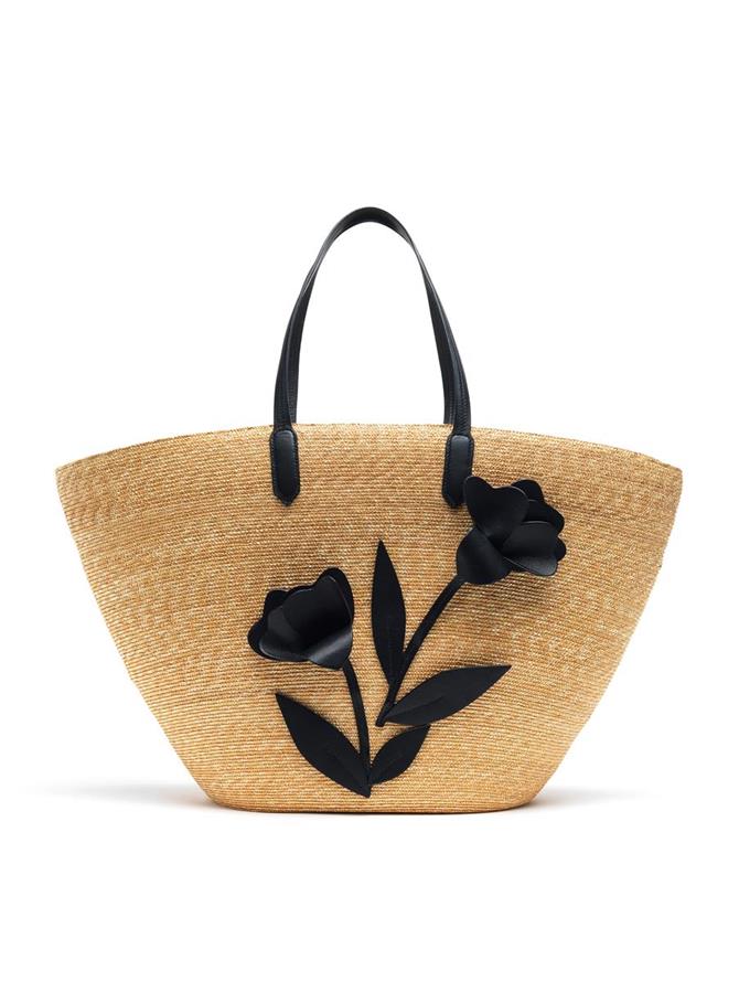 Large Tulip Raffia Tote