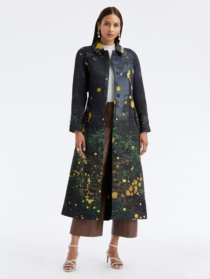 Firefly Faille Trench Coat