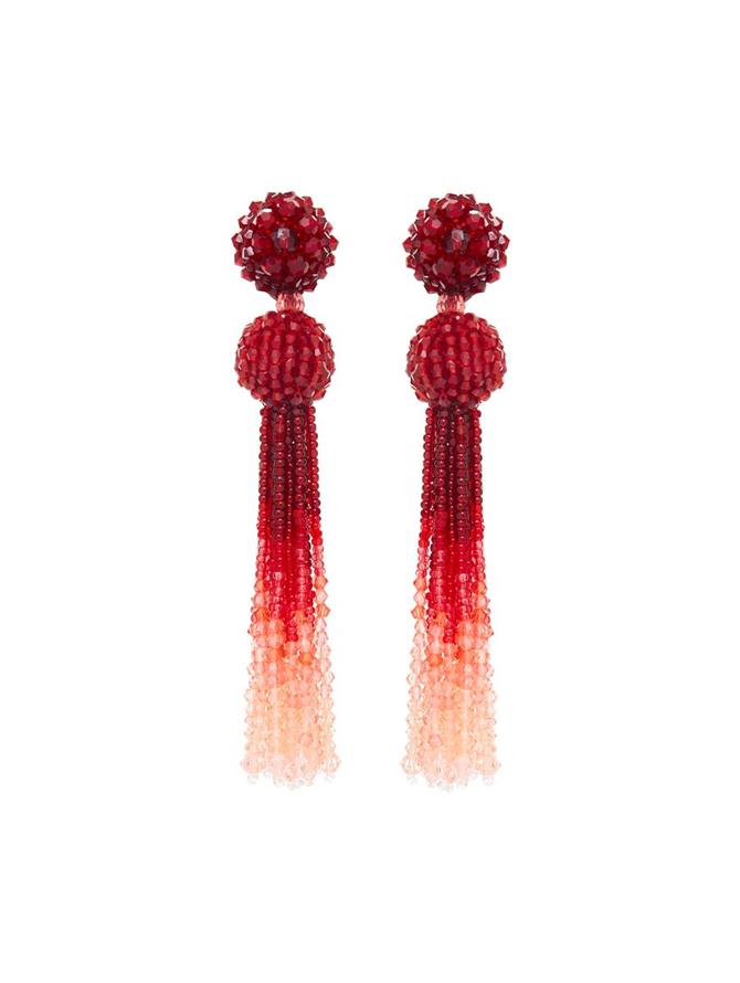 Degrade Long Tassel Earrings