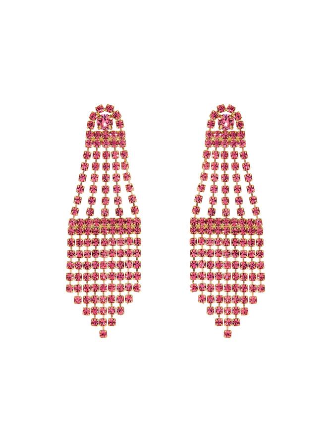 Crystal Fan Earrings