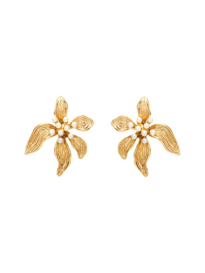 Textured Flower Earrings