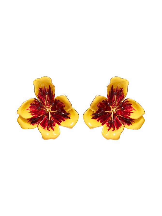 Tulip Enameled Earrings
