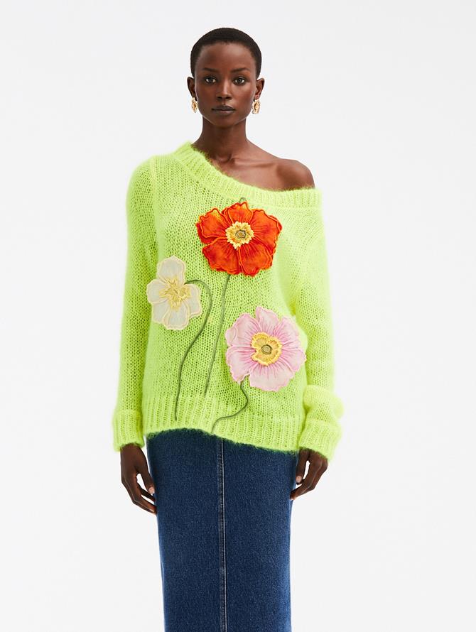 Painted Poppies Oversized Pullover