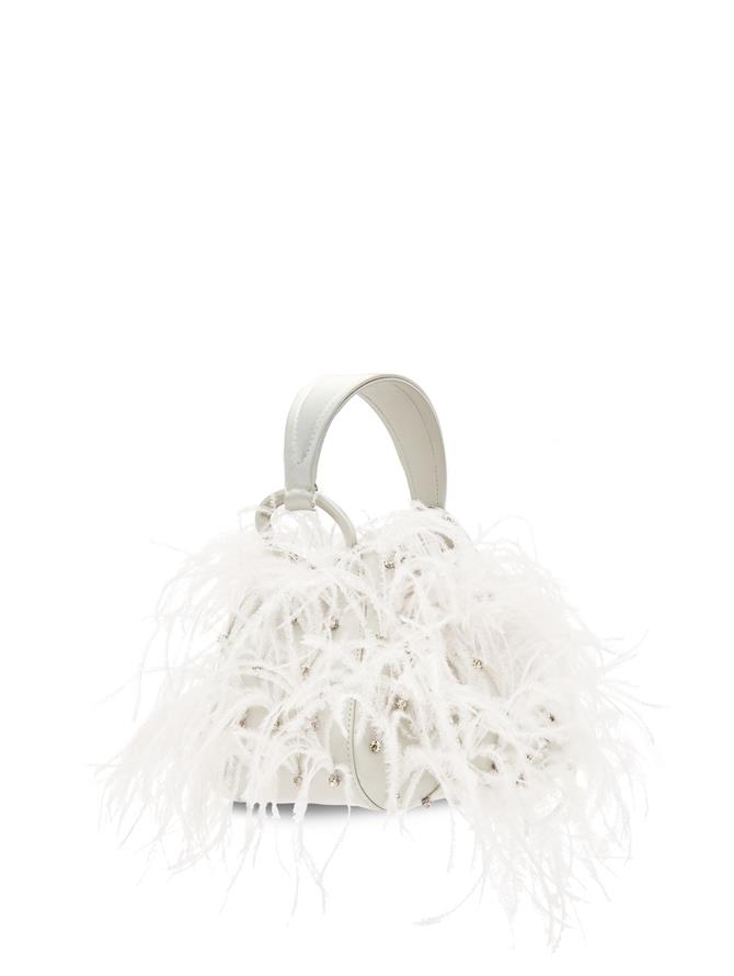 Nano Ostrich Feather O Handle Bag