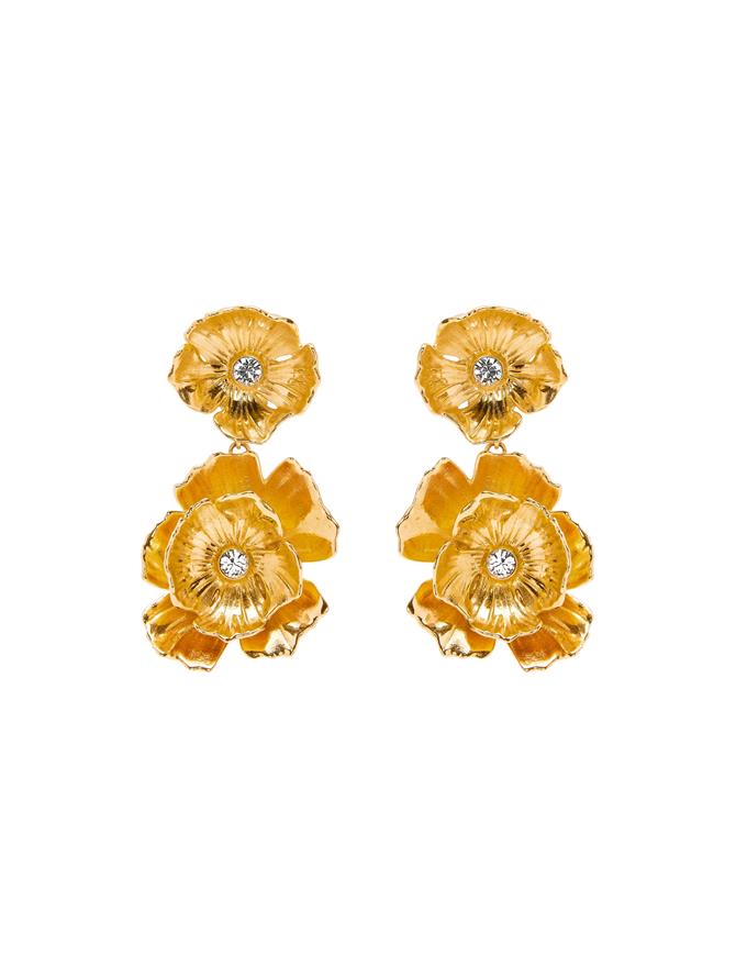 Double Dangling Flower Earrings