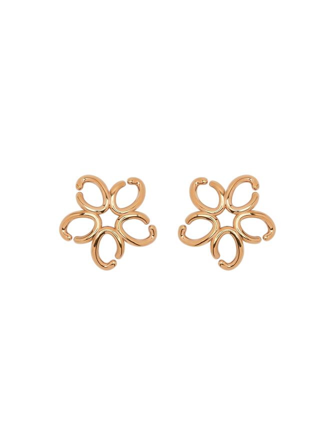 Small O Flower Earrings