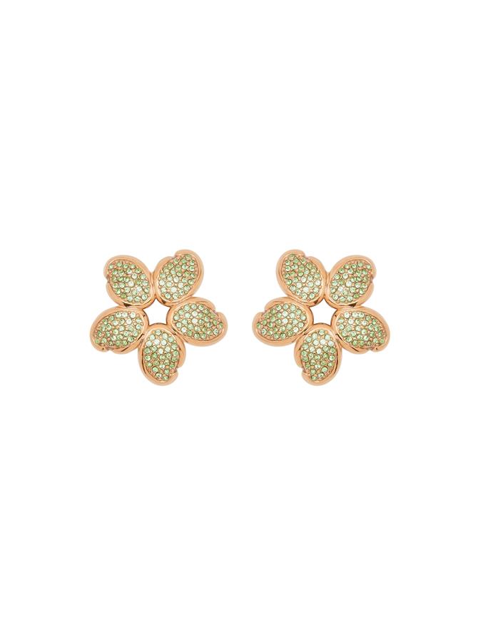 Crystal O Flower Earrings