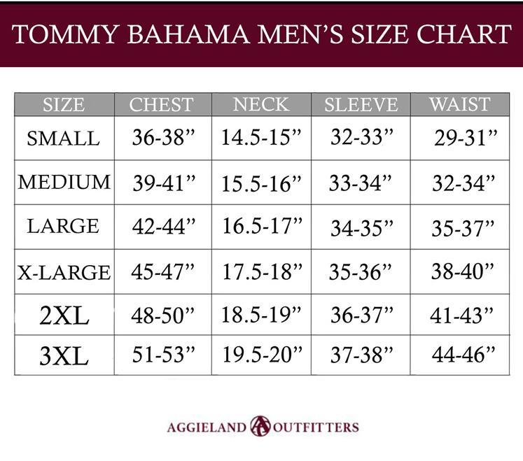 tommy bahama size chart
