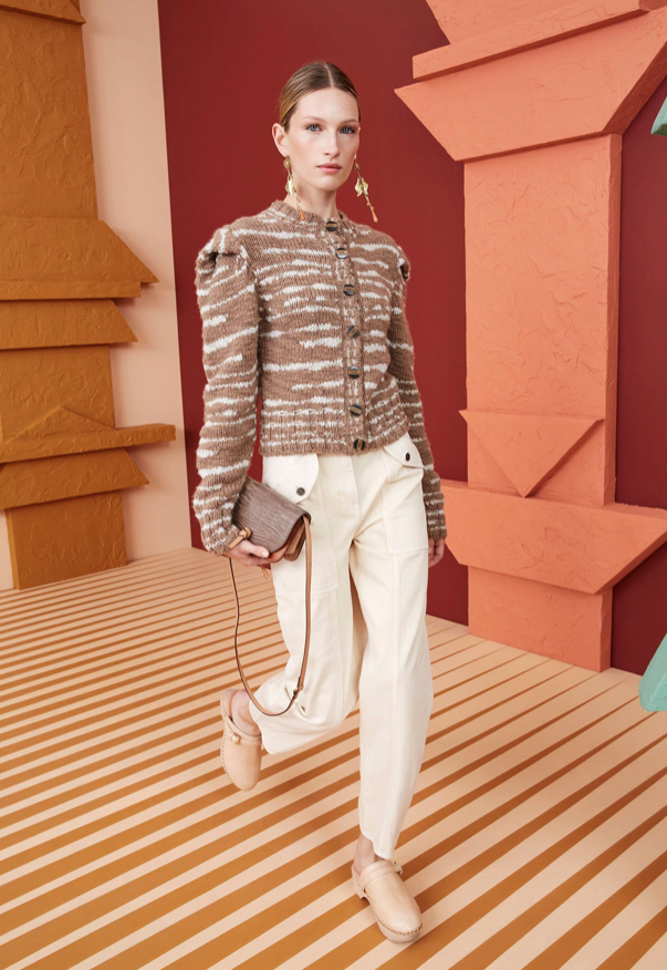 ULLA JOHNSON SKYE CARDIGAN GAZELLE 