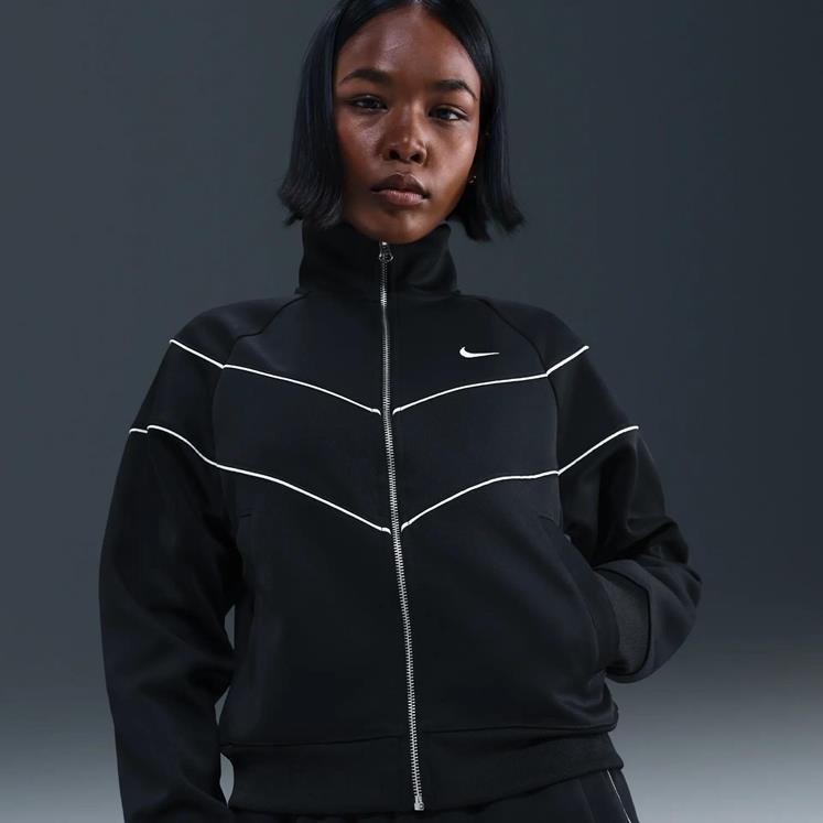 W POLY KNIT JKT BLACK/SAIL | Gibbons