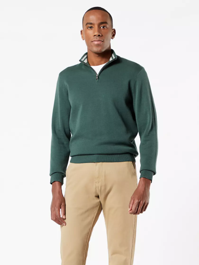 DOCKERS - Men's Quarter Zip Sweater 